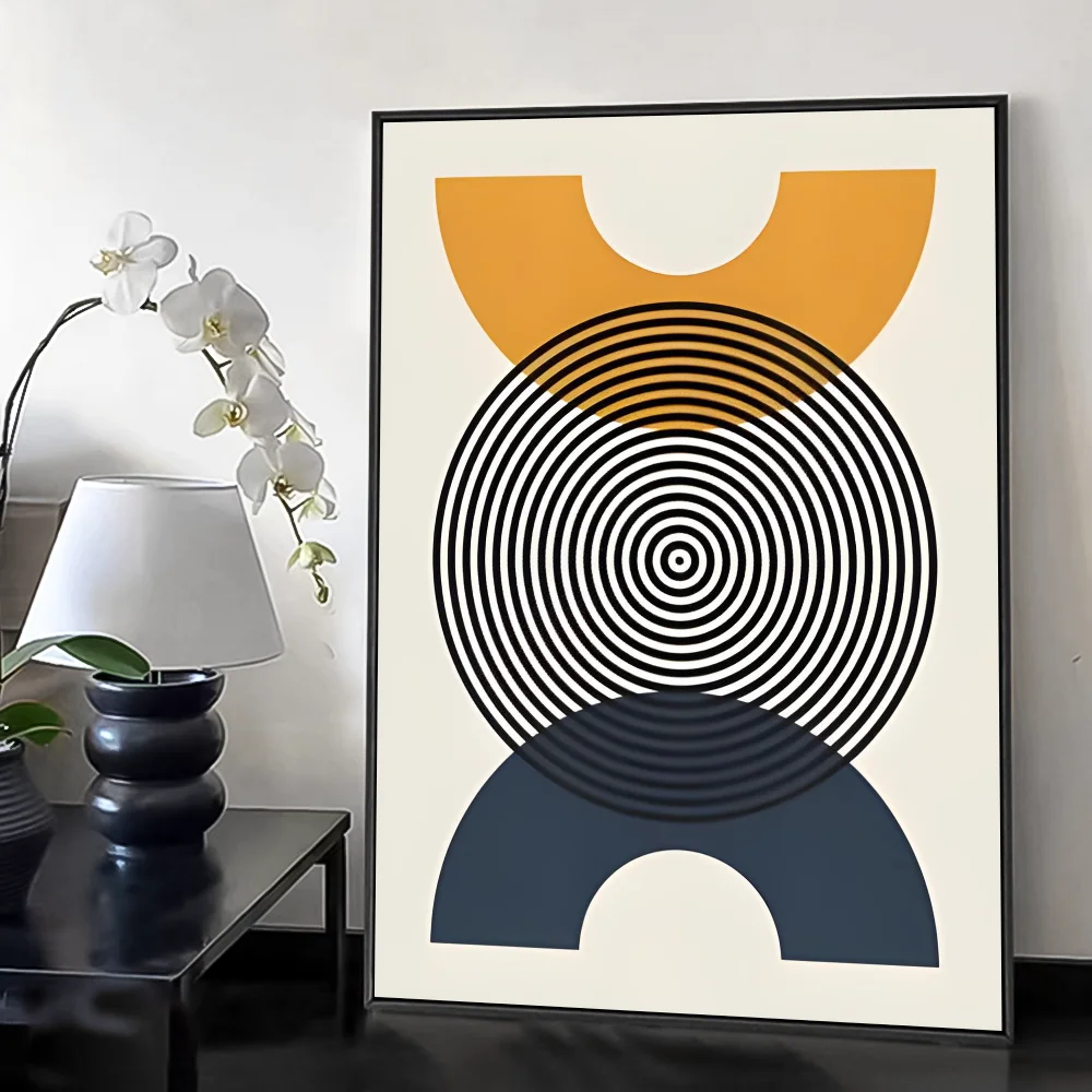 Bohemian styleAbstract Geometric Line boho Poster HD art sticky wall waterproof home living room bedroom bar aesthetic decoratio