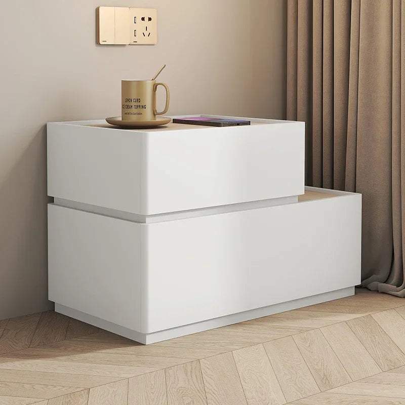 Minimalist Night Table Bedroom White Storage DrawerLuxury Nightstands Nordic Wood Cheap Articulos Para El Hogar Hotel Furniture