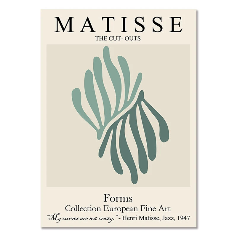 Abstract Wall Art Matisse Poster Line Face Coral Leaves Posters and Prints Canvas Paintings for Interior  Pictures Room Decor