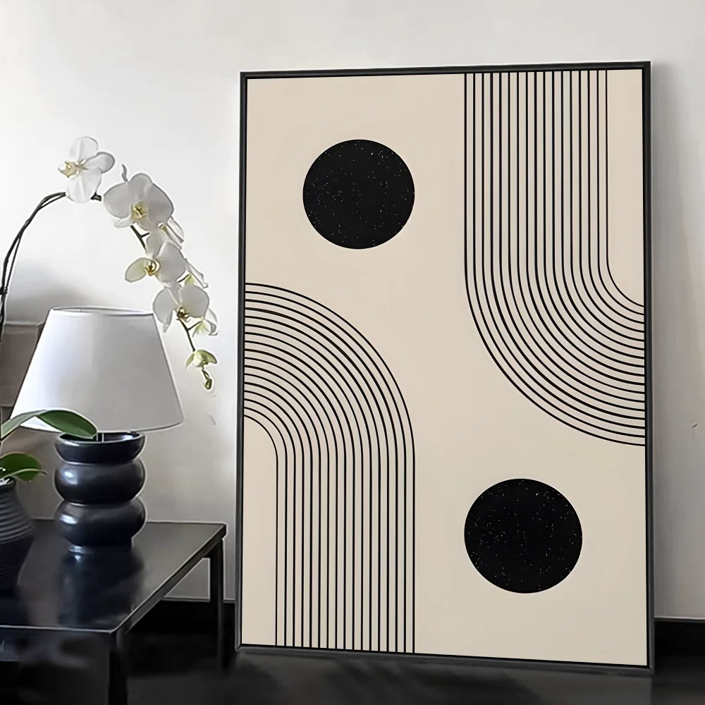 Bohemian styleAbstract Geometric Line boho Poster HD art sticky wall waterproof home living room bedroom bar aesthetic decoratio