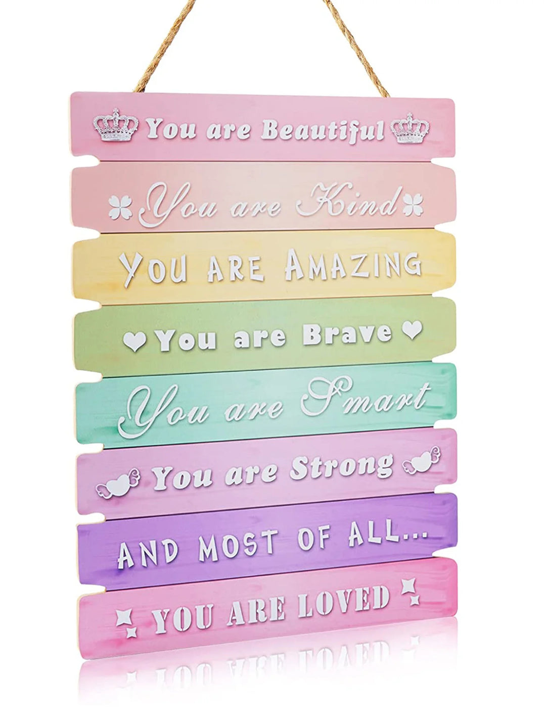 Wall Decor Aesthetic Motivational Wall Art Girl Boys Room Wall Decor Wooden Wall Hanging Sign Room Decorations for Teens Toddler