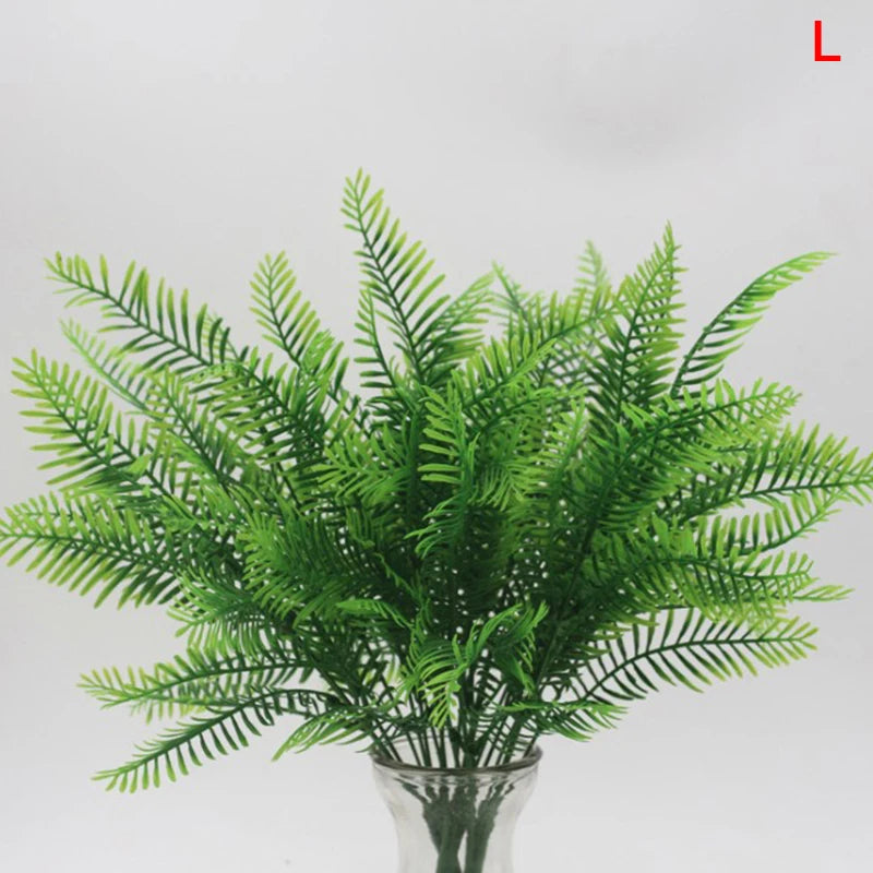 Artificial Plants Fake Leaf Foliage Bush Home Office Garden Wedding Decors