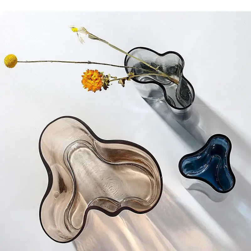 Hydroponics Glass Vase Simple Transparent Flower Pots Decorative Arrangement Desk Decoration Floral Vases Modern Decor