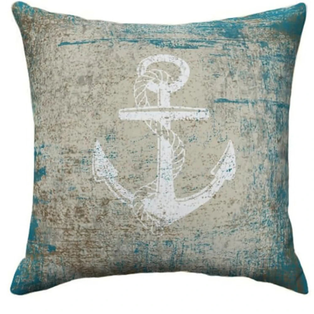 Beach element pillowcase holiday style bedroom sofa decorative cushion cover with zipper pillowcase