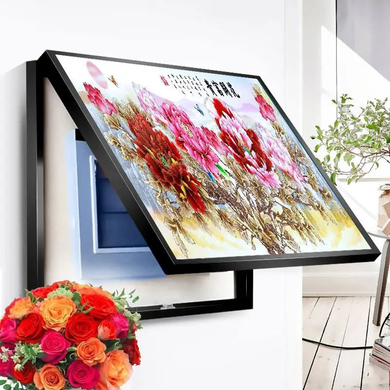 Electric Meter Box Decor Power Switch Hide Cover Wall Canvas Poster Paintings 50X40cm Home Design Painting Decorative