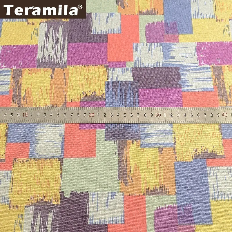 Map of the Word Canvas Linen Fabric TERAMILA Home Textile Tela Metro Sewing Material Tissu Tablecloth Pillow Curtain Cushion