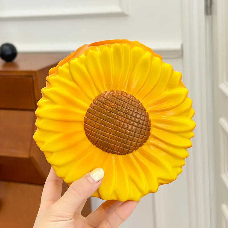 Sunflower shape Vase Flower Arrangement creative Handmade Decorative Vase Tabletop Decorative Vase Table Centerpieces Decoratio