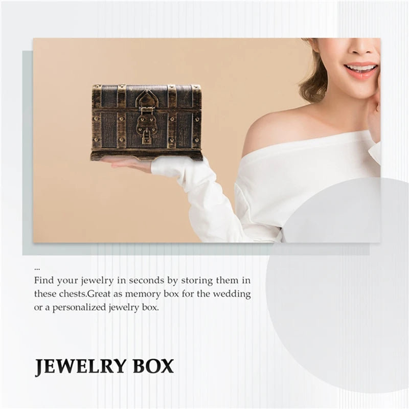 Pirate Treasure Chest Decorative Treasure Chest Keepsake Jewelry Box Plastic Toy Treasure Boxes Decor