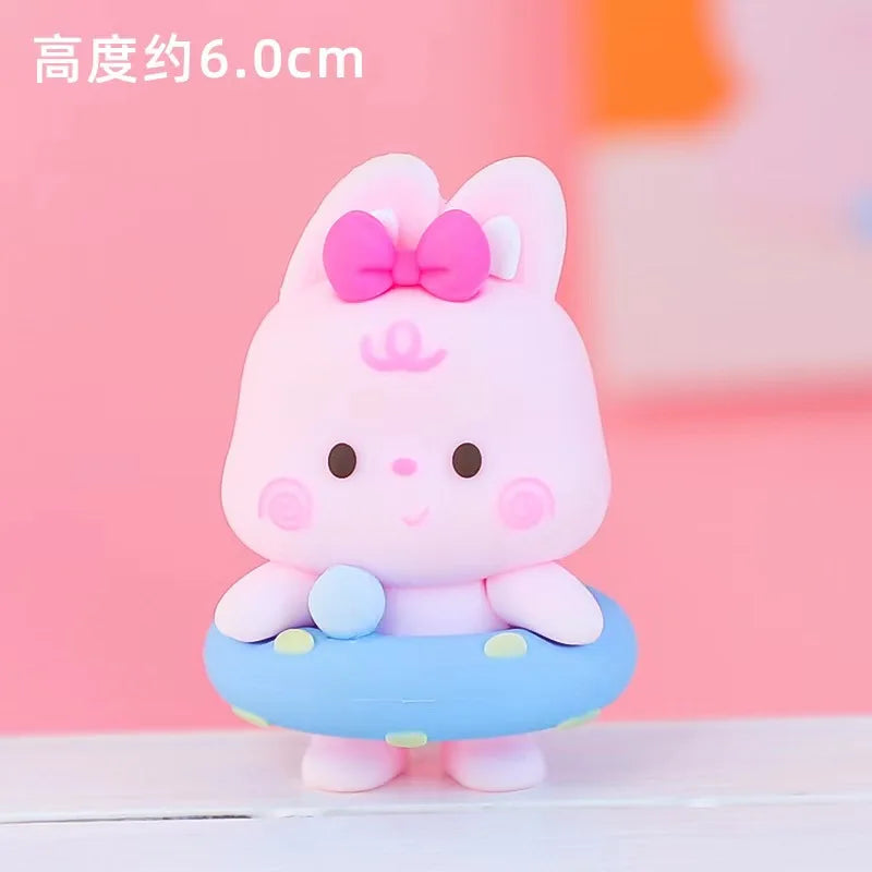 Home Decorative Statues Cake Topper Decorated with Cute Forest Animals Dinosaurs Bears Rabbit Circus Clowns Statues Mini Version