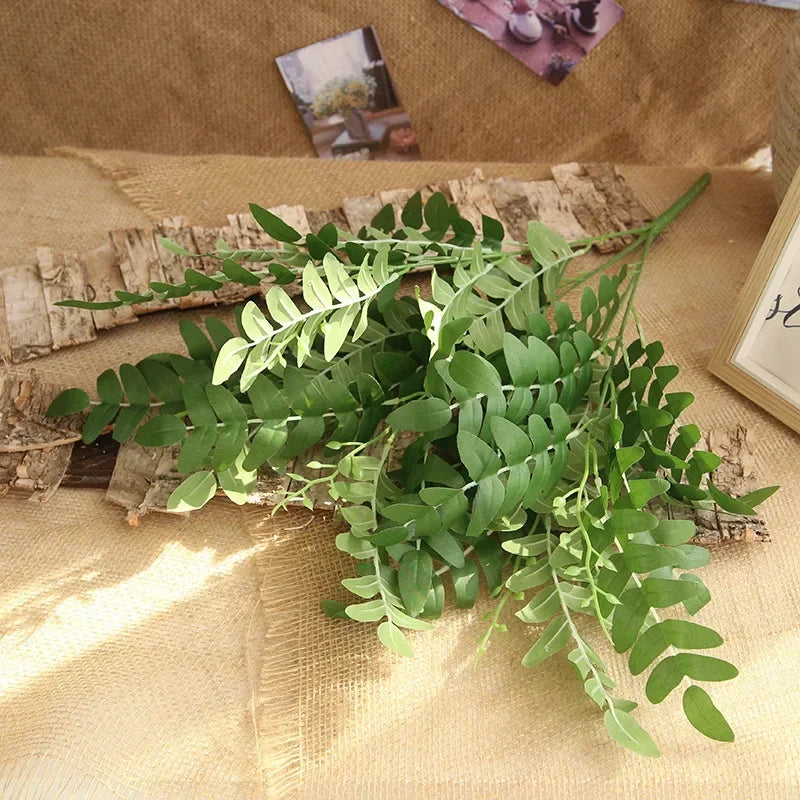 Artificial Plants Italian Ruscus Greenery Stems Spring Faux Shrub Bushes Green Leaves for Wedding Arch Bouquet Home Decor