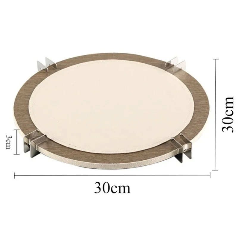 Decorative Tray Storage Trays Aesthetic Leather Decoration Plates Luxury Elegant Creative Pretty Bedroom Plate Table Decorations