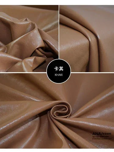 Artificial Leather Fabric Texture Soft Leather Micro Elastic Suit Clothing Designer Wholesale Cloth for Diy Sewing Material