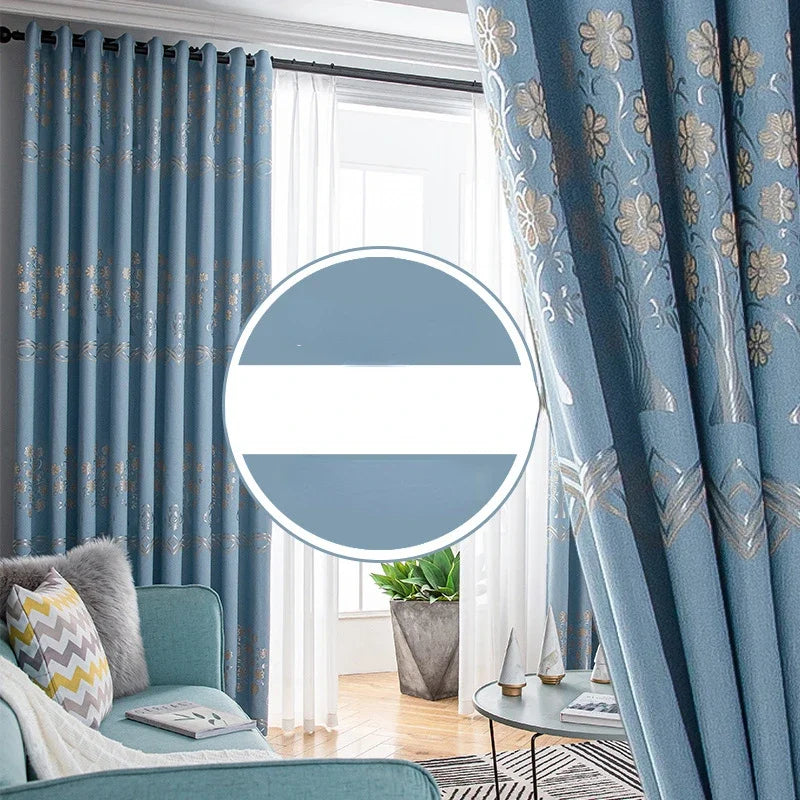 Modern Minimalist Printed Curtains Living Room Dining Room Bedroom Bay Window Blackout Thickened Curtains Multi-color Optional
