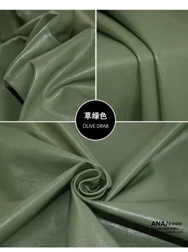 Artificial Leather Fabric Texture Soft Leather Micro Elastic Suit Clothing Designer Wholesale Cloth for Diy Sewing Material