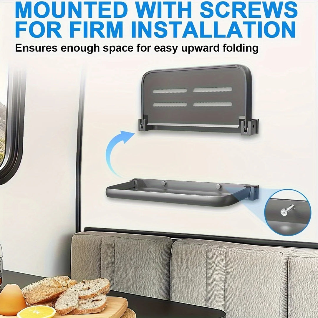RV Drop-down Aluminum Foldable Shelves Are Used For Wall Storage In RVs And Campers And For Saving Space In RVs.