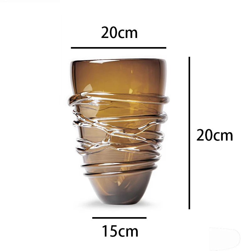 Hydroponic Vases Home Decoration Glass Flower Vase Elegant Modern Interior Art Vases Table Decorating Vase for Dried Flowers