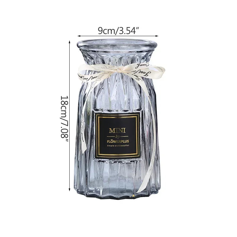 Flower Vase, Green Plants Hydroponic Device, Origami Flower Arranging, Nordic Decoration, Home Contracted Flower Glass Vase