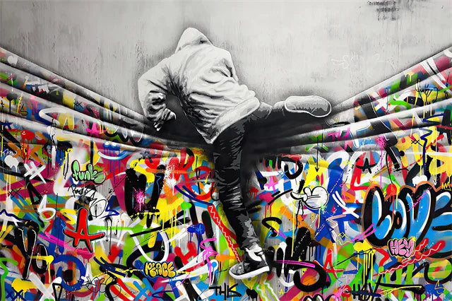Modern Abstract Street Wall Art Painting Banksy Graffit Art Canvas Painting Prints Poster Cuadros Wall Art Pictures Home Decor
