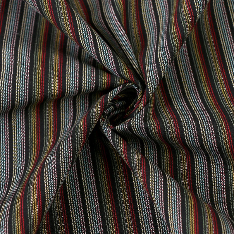 Cotton Yarn Dyed Fabric, Jacquard Striped Artistic Retro Skirt, Coat, Shirt Accessories, Shoes, Hats, Bags, Fabrics