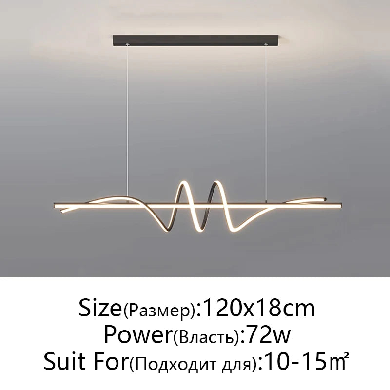 Modern Led Pendant Lights Home Decor For Living Room Dining Room Kitchen Office Bar Hanging Lamp Minimalist Chandelier Lustre