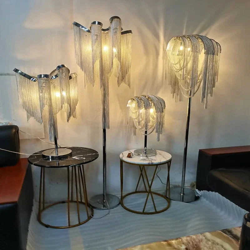Bohemian Floor Lamp Modern tassel lamp led bedroom metal lighting decoration kitchen fixture living room luxury standing lights