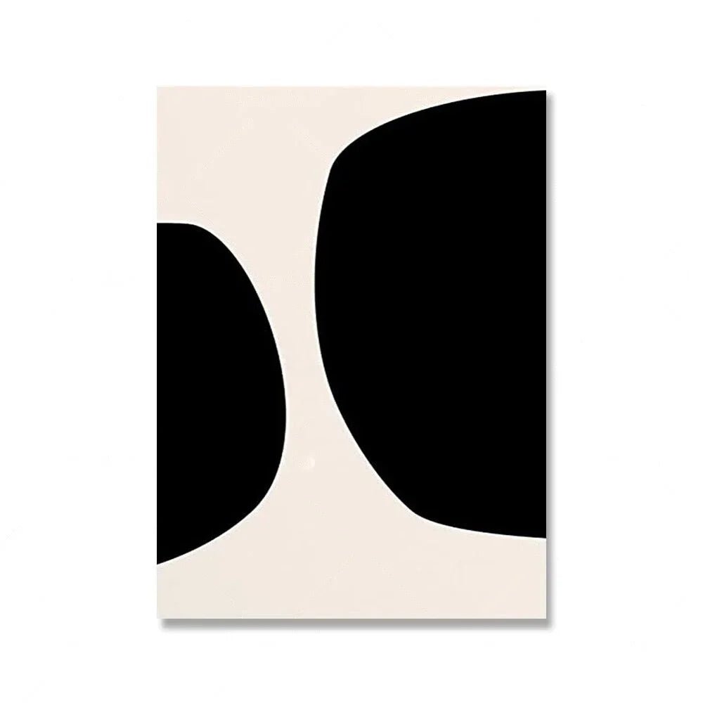 Modern Abstract Wall Art Mid Century Geometric Black Arches HD Canvas Print Poster Home Living Room Bedroom Decoration