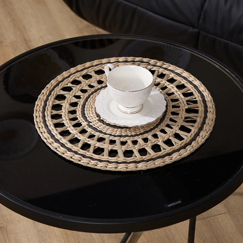 Bohemian Style Straw Wall Decoration, Background Wall Decoration, Sofa Bedside Handwoven Hanging Decoration Room Decor Aesthetic