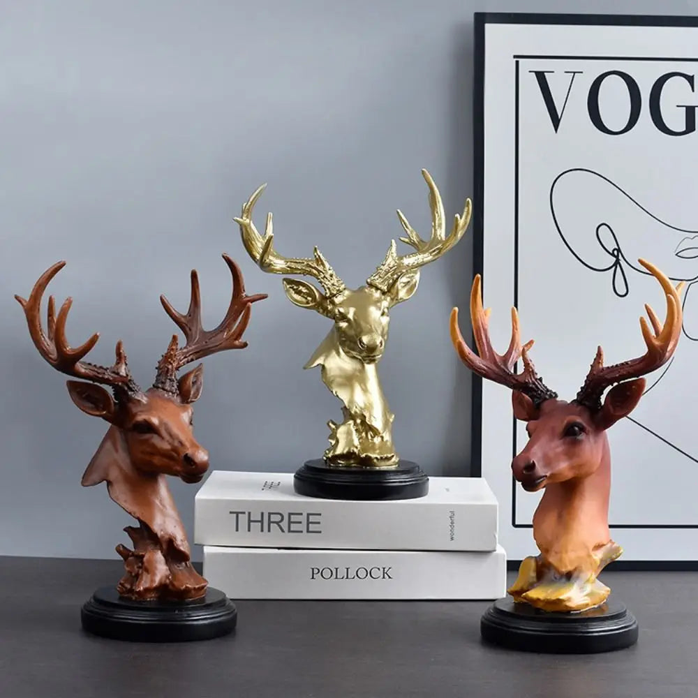 Desktop Ornament Resin Deer Ornament Modern Minimalist Deer Statue Decorative Animal Sculpture Entrance