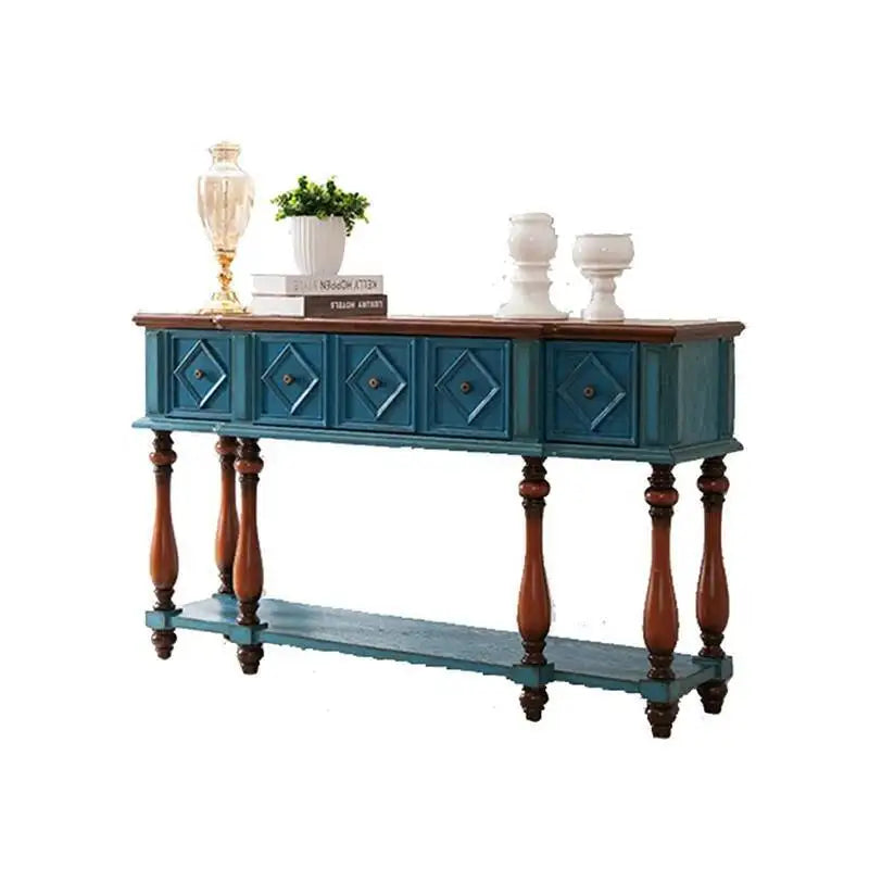 Vintage Luxury Console Tables Mid Century American Retro Premium Console Tables Beauty Metal Handle Bureau Furniture Living Room