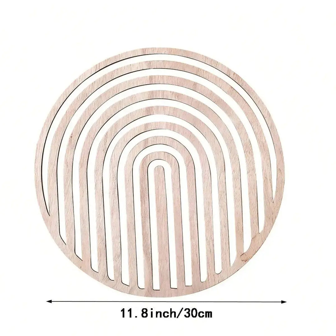 3Pcs Wooden Grainy Rustic Wall Art Farmhouse Wall Decor Wooden Exquisite Hollow Pattern Wall Decor Elegant Round Wall Art for Li