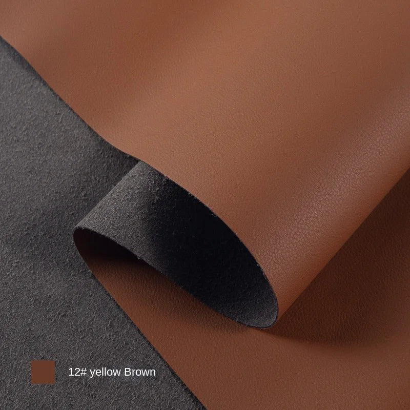 Litchi Textured Leather Fabric Wear-resisting for Sofa Furniture Soft Bag Background Wall Designer Diy Sewing Material Cloth