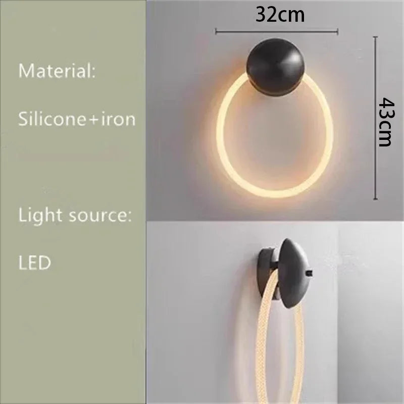 Minimalist Living Room Bar DIY Creative Music Note Art Linear Light Bedroom Bedhead Corridor Atmosphere Decorative Wall Light