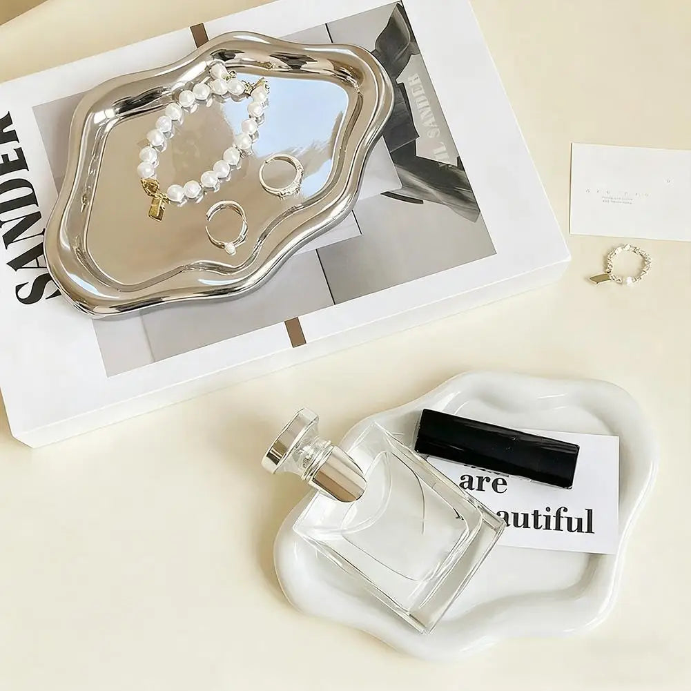 Cloud-Shaped Jewelry Tray Decorative Plate for Earrings, Bracelets & Necklaces,Ideal Home Décor Gift for Men and Women