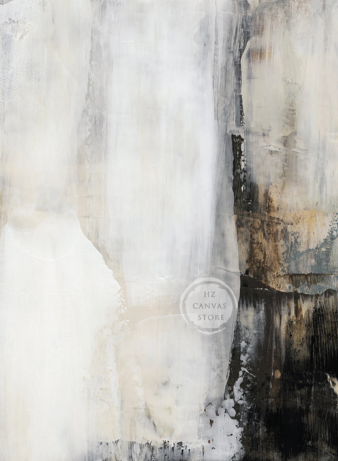 Neutral Abstract Wall Art Poster Gold Black Grey Prints Modern Canvas Painting Wall Picture for Living Room Home Decoration Gift