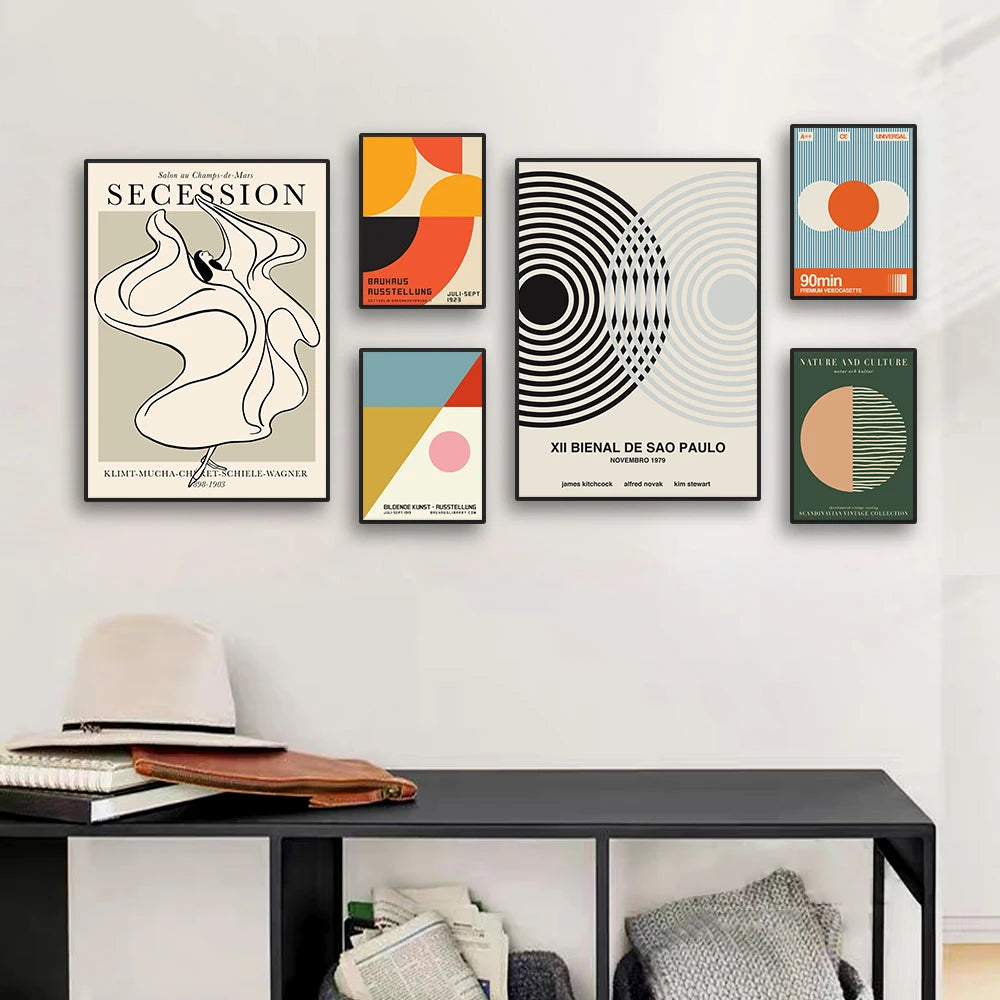 Modern Abstract Architecture Wall Art Poster Prints Bauhaus Nordic Aesthetics Canvas Painting Picture for Living Room Home Decor