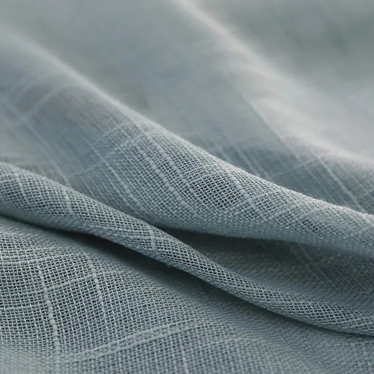 Fashion Modern Curtains for Living Dining Room Bedroom Simple Solid Color Cotton and Linen Fabric Curtains Can Be Used Door