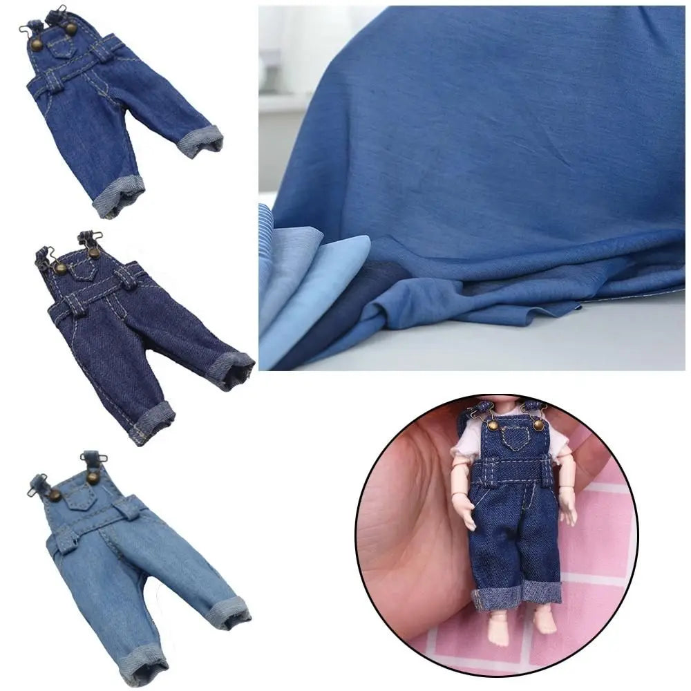 High Quality Cotton Fabric Home Textile Bedding Sewing DIY Dress Materials Washed Denim Clothes Handmade Doll Cloth