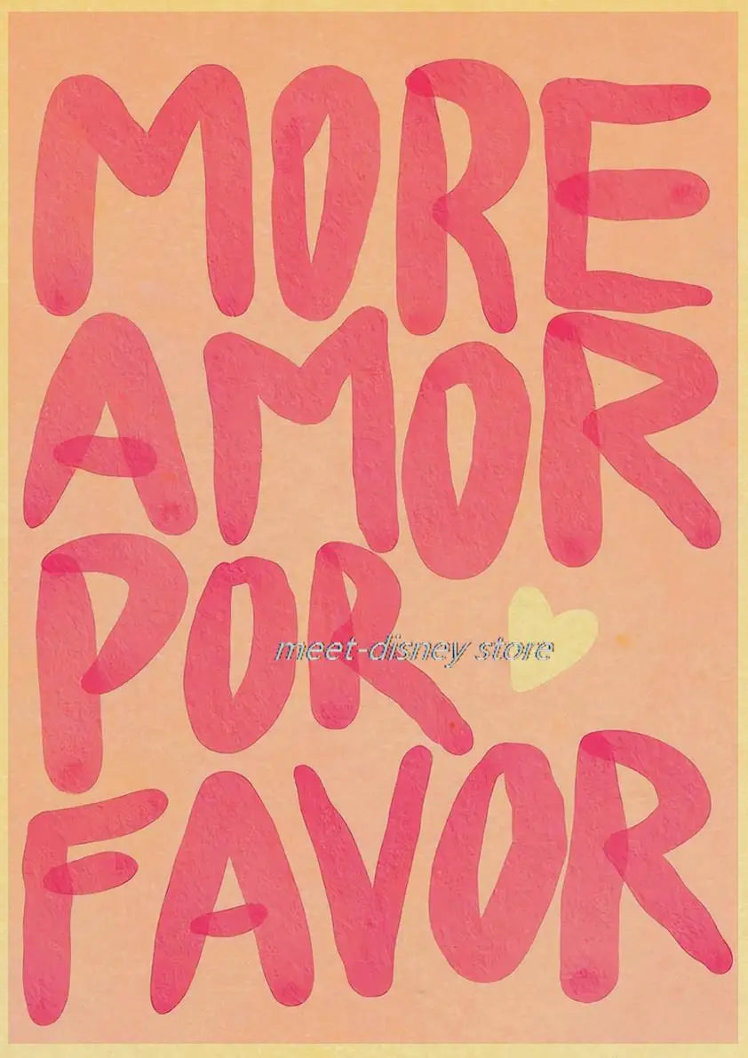 Maximalist Love Is A Way Of Being' Poster Pink Love Nostalgia Wall Art Living Creative Canvas Room Picture Home Painting Decor