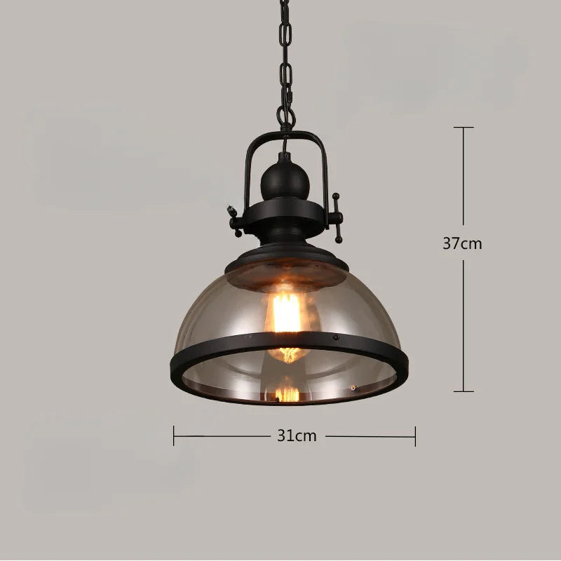 Retro Industrial Style Restaurant Living Room Hotel Bar Internet Cafe Wrought Iron Glass Chandelier