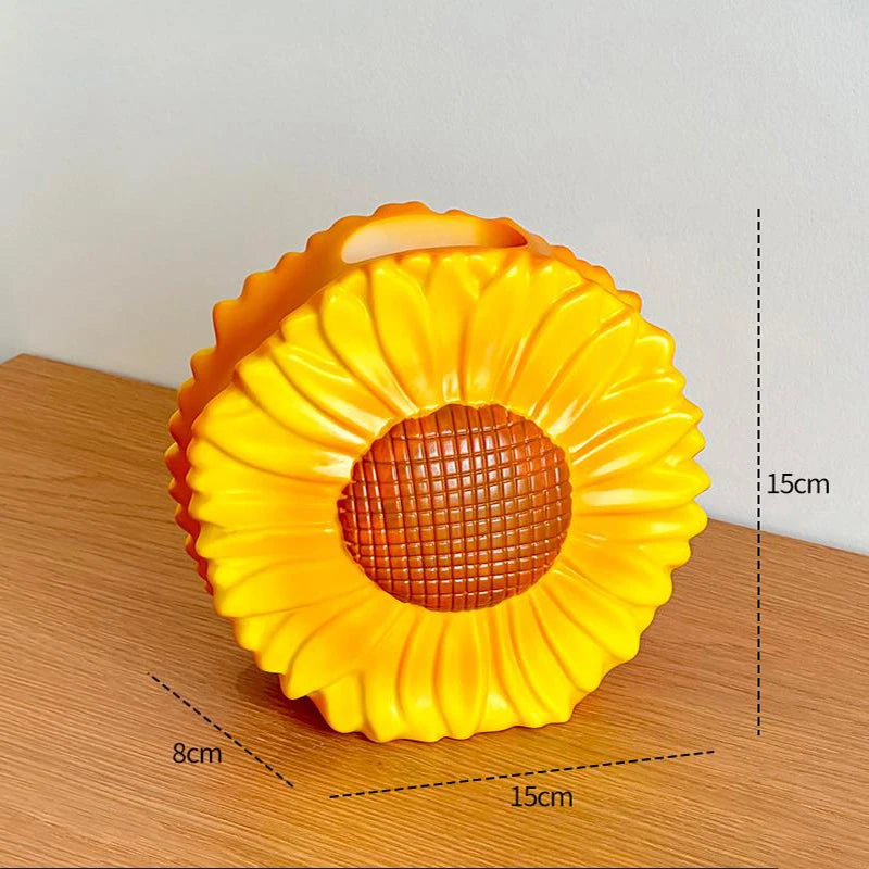 Sunflower shape Vase Flower Arrangement creative Handmade Decorative Vase Tabletop Decorative Vase Table Centerpieces Decoratio
