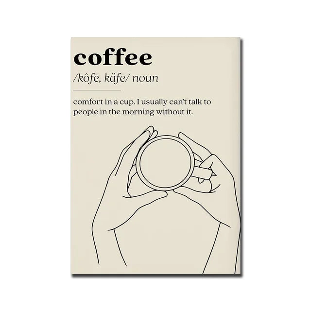 Modern Minimalist Wall Art  Good Morning Coffee Diver HD Sail Print Poster for Living Room Bedroom Pantry Decoration  Home Decor