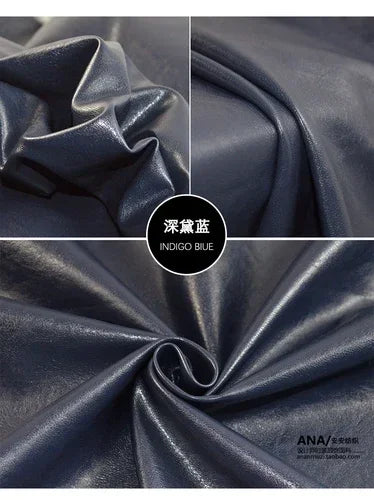 Artificial Leather Fabric Texture Soft Leather Micro Elastic Suit Clothing Designer Wholesale Cloth for Diy Sewing Material