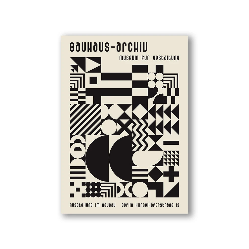 Modern Abstract Architecture Wall Art Poster Prints Bauhaus Nordic Aesthetics Canvas Painting Picture for Living Room Home Decor