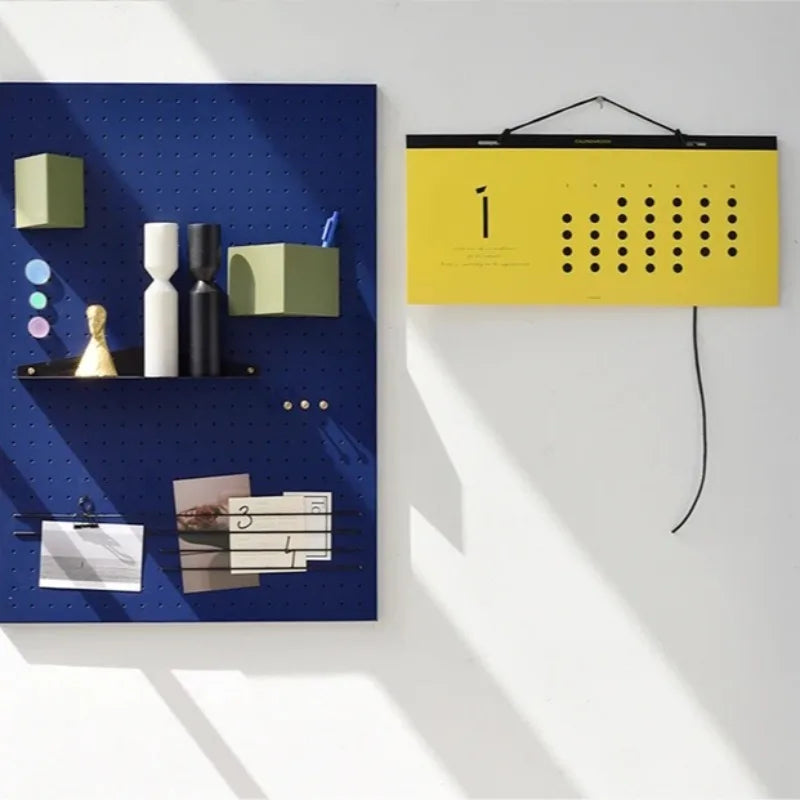 Pegboard Storage Rack Desktop Organizer Ins Style Storage Wall Entryway Distribution Box Cover Decorative Message Board