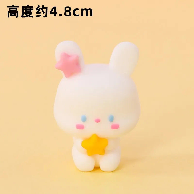 Home Decorative Statues Cake Topper Decorated with Cute Forest Animals Dinosaurs Bears Rabbit Circus Clowns Statues Mini Version