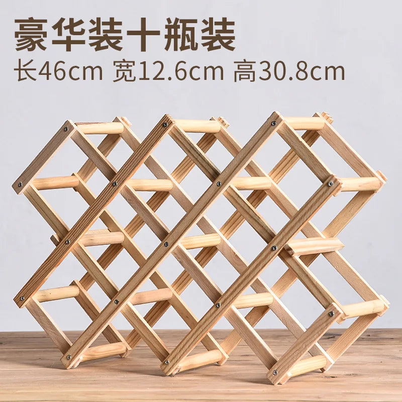 Stackable Wine Storage Shelves 3, 5, 6, 10 Bottles Wooden Wine Shelves Home Bar Utensils Wine Cabinets Bar Tools