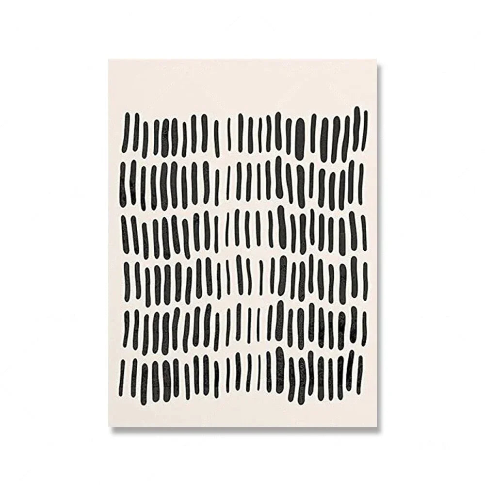 Modern Abstract Wall Art Mid Century Geometric Black Arches HD Canvas Print Poster Home Living Room Bedroom Decoration