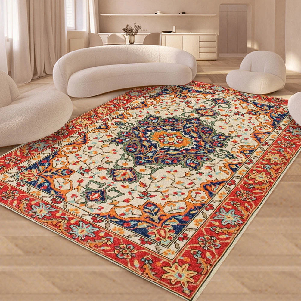 Home Persian Style Area Rug High Abstract Flower Art Carpets for Living Room Bedroom Anti-Slip Floor Mat Kitchen Tapetes De Sala
