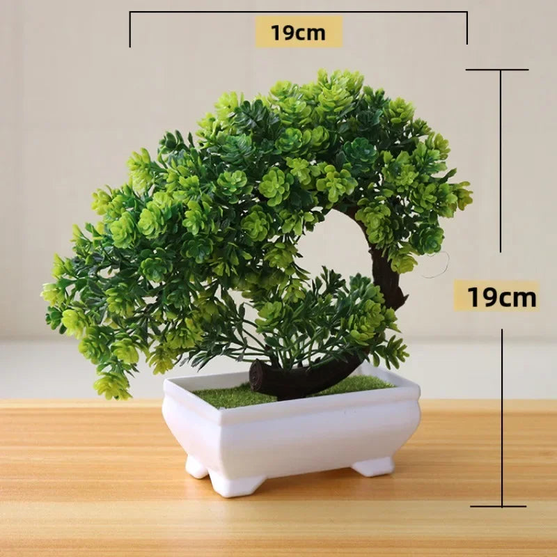 Artificial Potted Plants Small Fake Green Trees for Indoor Outdoor Home Garden Bedroom Hotel Party Desk Table Decoration