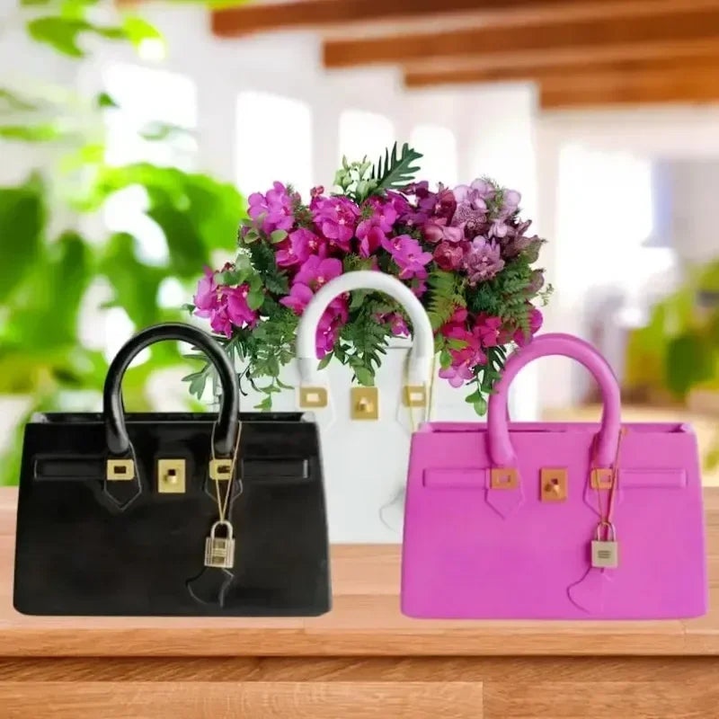 Vase Bag Dried Flowers Pots Tabletop Ornaments Art Flower Vases Bedroom Ikebana Modern Home Interior Wedding Decoration